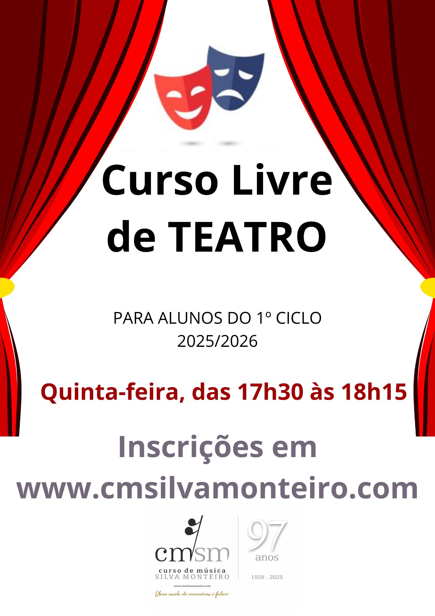CLTeatro InscricoesAbertas cartaz 2