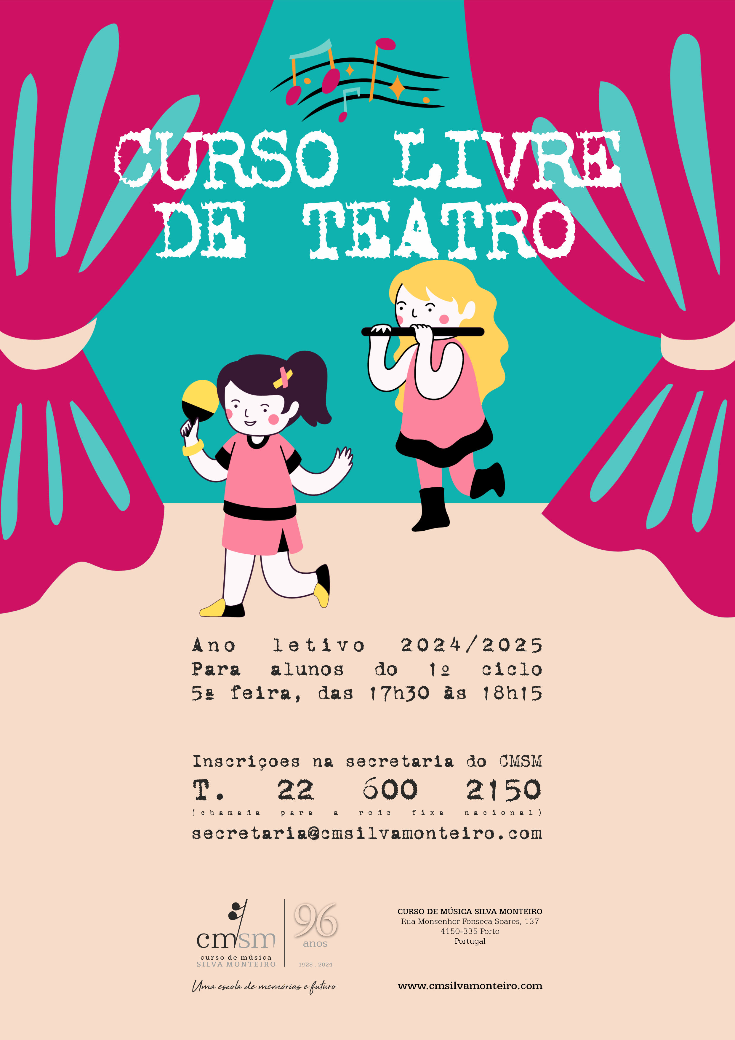 Curso Livre Teatro 2024 25 cartaz